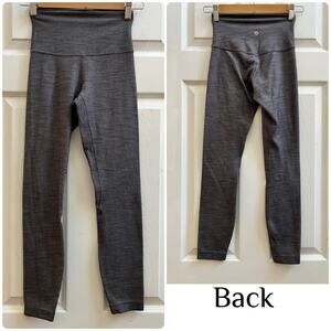 Lululemon Align Micro Herringbone Gray Size 2 Leggings 23.5 Inch Inseam W5CFGS